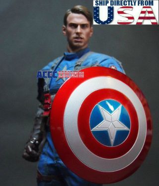 1/6 Captain America Shield 5.  0 Metal Material Buckle Hand For Hot Toys U.  S.  A.