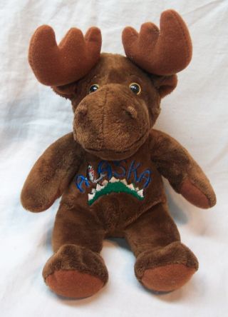 Souvies Alaska Brown Moose 7 " Plush Stuffed Animal Toy