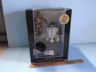 Star Wars Electronic Talking Coin Bank R2 - D2 & C3 - Po - Thinkway 1995