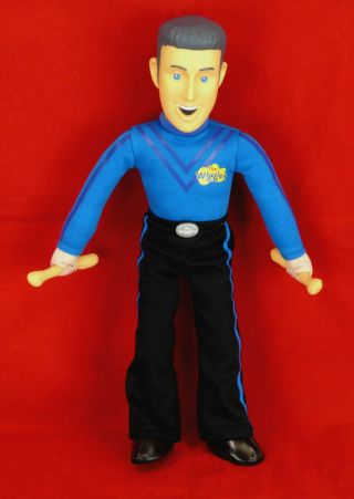 451 The Wiggles Wicked Cool Toy Plush Singing Doll Anthony Blue Squeeze & Play