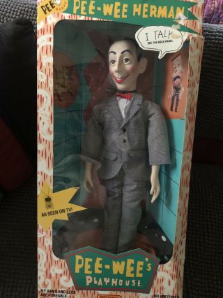 1987 Matchbox Talking Pee Wee Herman Doll With Box