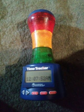 Learning Resources Time Tracker Timer Visual Light Up Timer Battery Operated