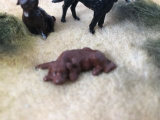 3 Dogs Different Breeds Laying/Sitting/Standing Metal FIgures 54mm Britians? 3