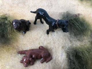 3 Dogs Different Breeds Laying/Sitting/Standing Metal FIgures 54mm Britians? 6
