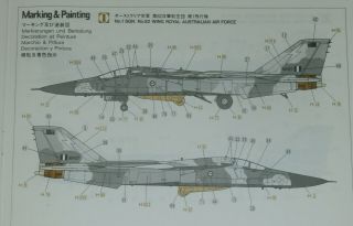Hasegawa 1/72 F - 111C AARDVARK ' R.  A.  A.  F.  ' Model Kit K33 3
