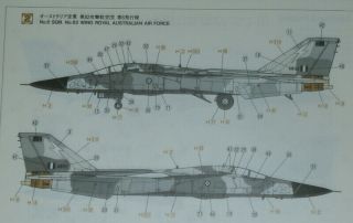 Hasegawa 1/72 F - 111C AARDVARK ' R.  A.  A.  F.  ' Model Kit K33 4