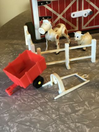 Vintage 80s Fisher Price Little People Play Family Farm - Near Complete - Animals 8