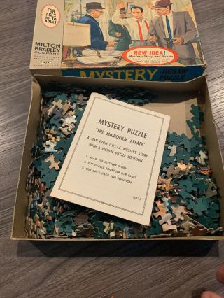 1960’s mystery The Man From Uncle “The Microfilm Affair” Jigsaw Puzzle RARE 5