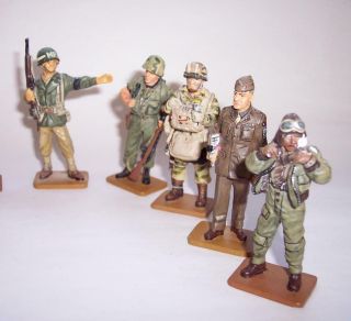 9 x DEL PRADO Die Cast Metal SOLDIERS FIGURES - USA Military WWII 1966 & 1918 2