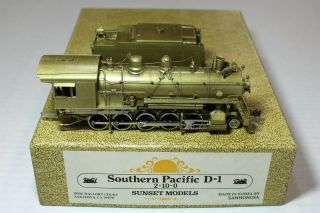 Sunset Models Brass Ho Scale Southern Pacific Sp 2 - 10 - 0 D - 1 Steam Locomotive