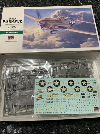 Hasegawa 1/48 P - 40n Warhawk U.  S,  Army Air Force Fighter 09088