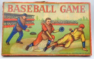Rare Antique All Star 1936 Baseball Game Cutler Saleeby Box & Game Board