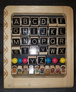 Wood Abacus Learning Educational Toy Wooden Alphabet Counting Mybtoy