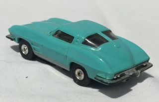 Turquoise 1963 Chevrolet Corvette Sting Ray Coupe HO Scale Aurora Slot Car 1356 2