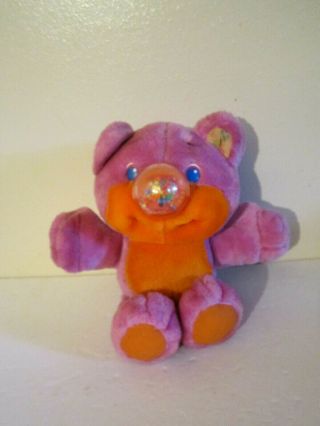 Playskool Vintage 1987 Nosy Bears Gumlet Gum Balls Pink Orange Plush Toy S87