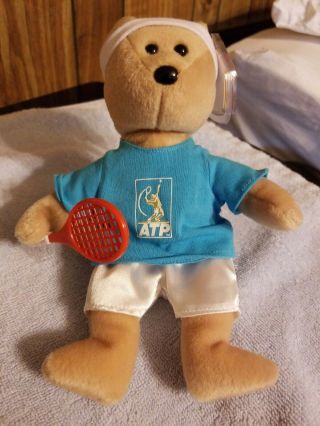 Ty Beanie Baby Feder - Bear (roger Federer Tennis Bear) Mwmt Heart Tag Attached