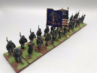 American Civil War Acw 28mm Perry 24 Painted Union Infantry