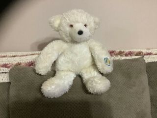 Glo - E Color Kinetics White Teddy Bear,  Curly Fur,  Color Changing 15 " Plush Cepia