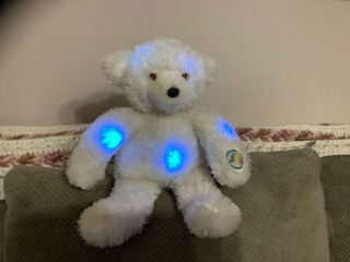 Glo - e Color Kinetics White Teddy Bear,  Curly Fur,  Color Changing 15 