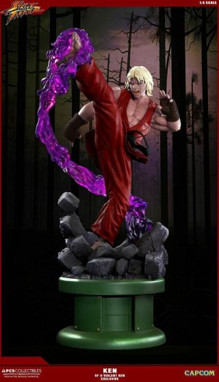 Pop Culture Shock Ken Violent Ex 1:4 Ultra Statue Street Fighter Capcom Sideshow
