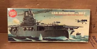 Lindberg Uss Enterprise The Big E Aircraft Carrier Motorized Plastic Kit 799mu