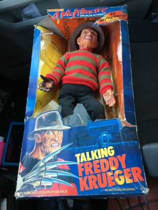1989 Vintage Talking Freddy Krueger Doll A Nightmare On Elm Street.  Horror Movie