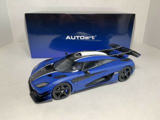 1/18 Autoart Koenigsegg One:1 (matte Imperial Blue/carbon Black) 1:18th Scale