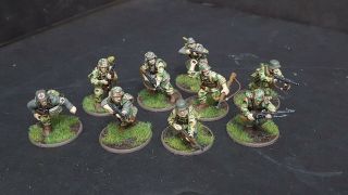 Bolt Action 28mm Painted German Last Levy Grenadier Squad