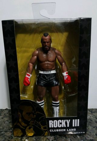 Neca Series 1 Rocky Iii Clubber Lang Black Trunks 40th Anniversary