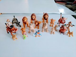 Set Of 19 Vintage Disney Lion King Figures Simba Nala Pumba Etc.