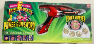 1993 Bandai Mighty Morphin Power Rangers Powermorpher And Gunsword Box Set