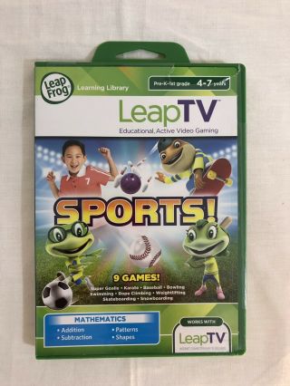 Leapfrog Leaptv Sports 9 Games Mathematics Educational Active Video 4 - 7 Years