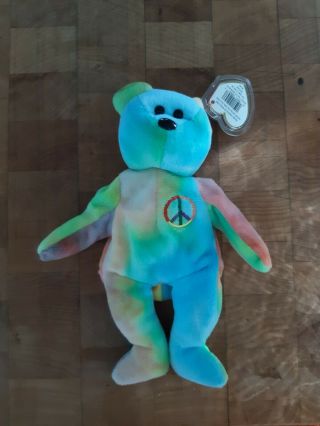 Ty Beanie Baby " Peace " Bear