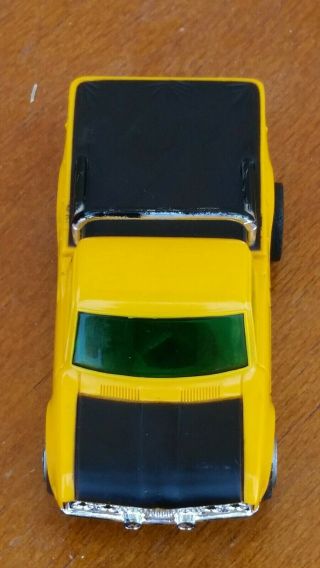 Aurora/AFX Datsun pickup slot car Yellow/Black strong running very 6