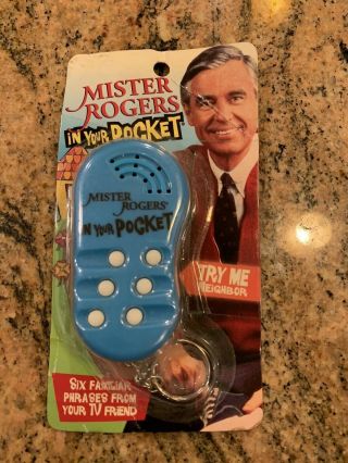 Nop Mister Rogers In Your Pocket Electronic Phrases Collectible Talking Keychain