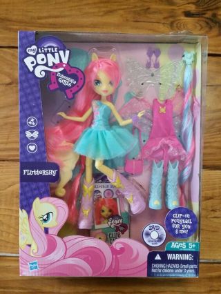 Mlp My Little Pony Equestria Girls 2012 Deluxe Fluttershy Ponytail
