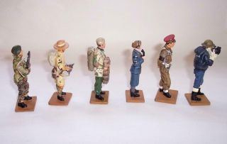 6 x DEL PRADO Die Cast Metal SOLDIERS FIGURES - UK & CANADA Military WWII & Post 2