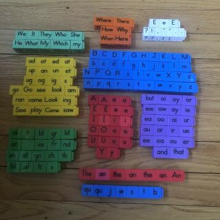 Eta Cuisenaire Reading Rods Set Of 170 Phonics Word Building Cubes Language