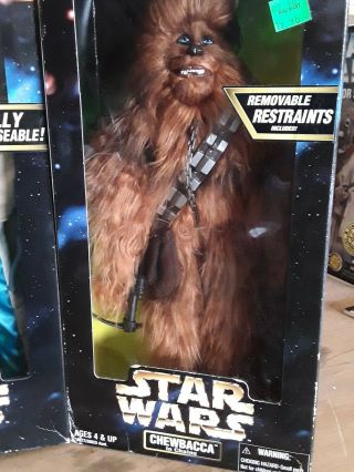 KENNER STAR WARS POTF 12 inch GREEDO@ Han Solo & CHEWBACCA@ Luke Skywalker 1997 2