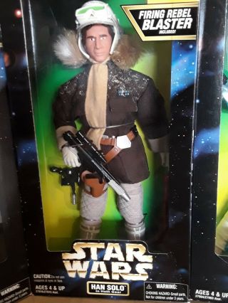 KENNER STAR WARS POTF 12 inch GREEDO@ Han Solo & CHEWBACCA@ Luke Skywalker 1997 4