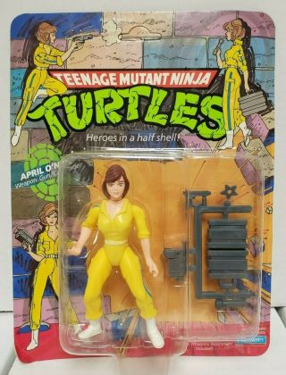 Teenage Mutant Ninja Turtles 1988 April O’neil Blue Stripe Only Moc 10 Back Tmnt