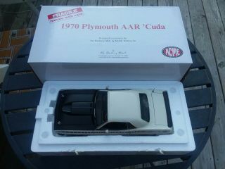 Acme/danbury 1970 Plymouth Aar Barracuda Cuda 1/18 White