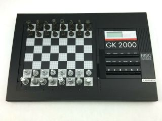 Vtg Saitek Kasparov GK 2000 Advanced Electronis Chess Computer w Risc Processor 2