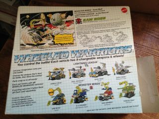 1984 Mattel Wheeled Warriors Saw Boss Monster Minds with Comic NOS 4