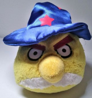Angry Birds Wizard Hat Yellow Chuck Stuffed Animal Plush 12in.  Tall X 8in.  Wide