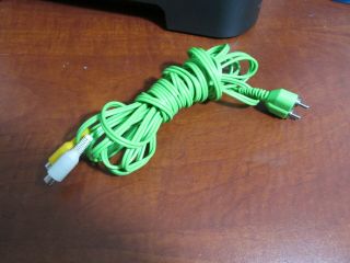 Fisher Price Smart Cycle Av Cord Cable Plug Yellow,  White,  With Green Male End