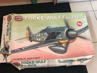 Airfix 1/24 Focke Wulf Fw.  190a,  1980 Type 6 Box Issue.