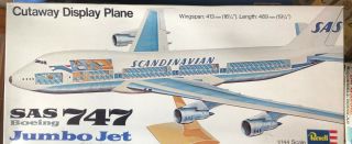 Revell 1/144 Scale Boeing 747 Cutaway Model - Sas - Boac - Open But Parts