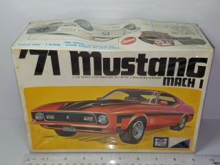 1/25 Mpc 1971 Ford Mustang Mach 1 Unsealed Model Kit