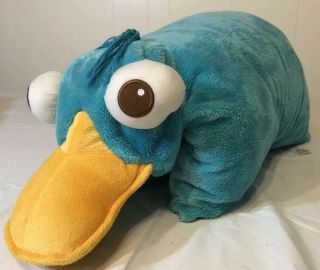 Disney Parks Exclusive Phineas & Ferb Perry Platypus Plush Pillow Pet 20 "